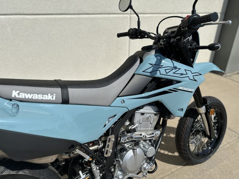 2024 Kawasaki KLX 300SM in a PHANTOM BLUE exterior color. Cross Country Powersports 732-491-2900 crosscountrypowersports.com 