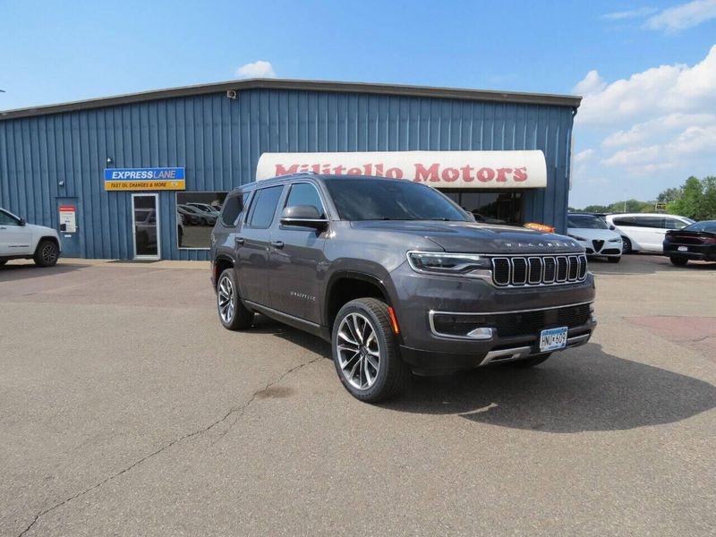 2022 Wagoneer Series III 4x4 4dr SUV in a Gray exterior color and Blackinterior. Militello Motors ​507-200-4344 militellomotors.net 
