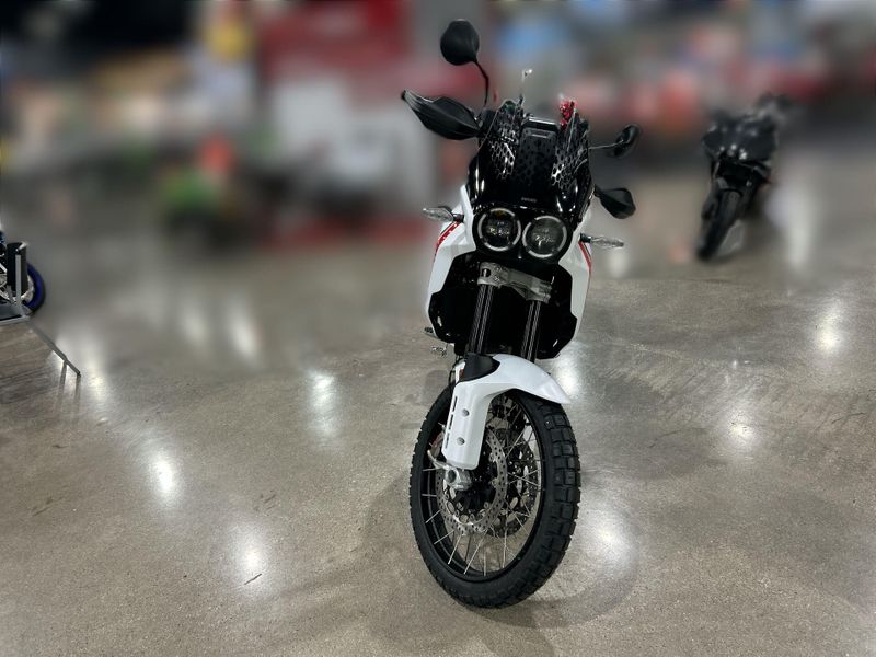 New 2025 Ducati Desertx  in a STAR WHITE SILK exterior color. Del Amo Motorsports of Redondo Beach (424) 390-7811 delamomotorsports.com 