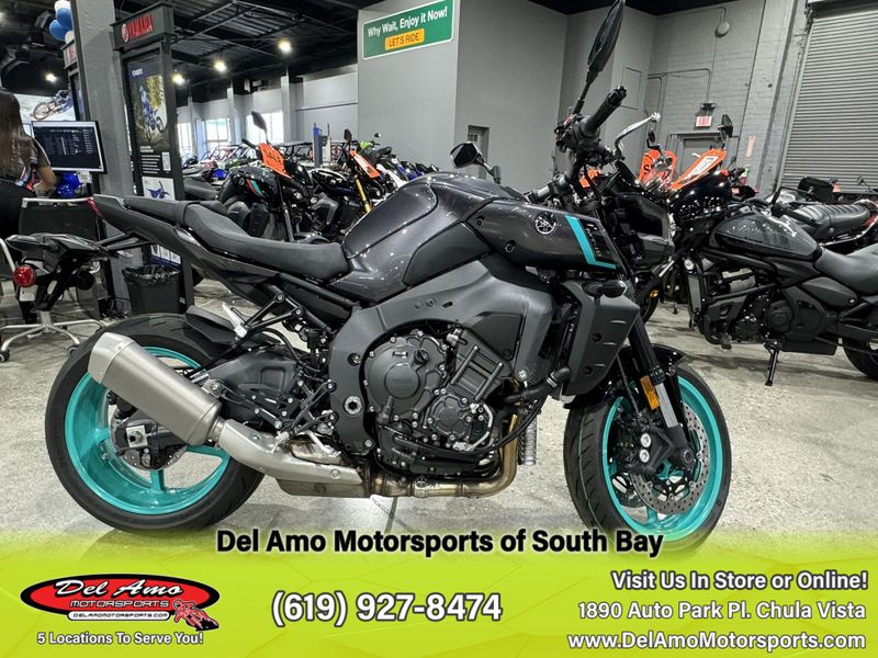 2024 Yamaha MT10RCGY  in a MIDNIGHT CYAN exterior color. Del Amo Motorsports of South Bay (619) 547-1937 delamomotorsports.com 