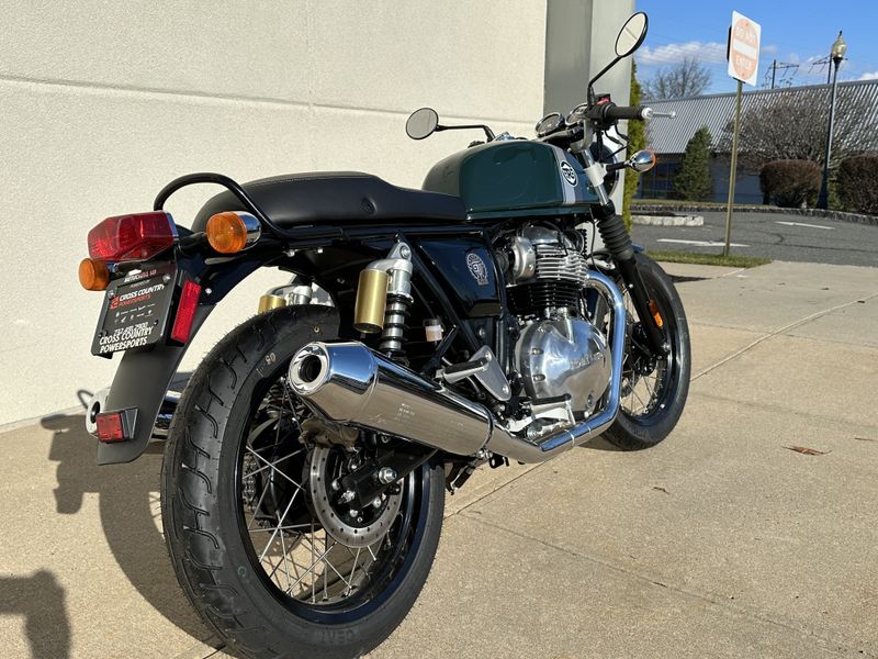 2023 Royal Enfield Continental GT 650 in a BRITISH RACING GREEN exterior color. Cross Country Powersports 732-491-2900 crosscountrypowersports.com 