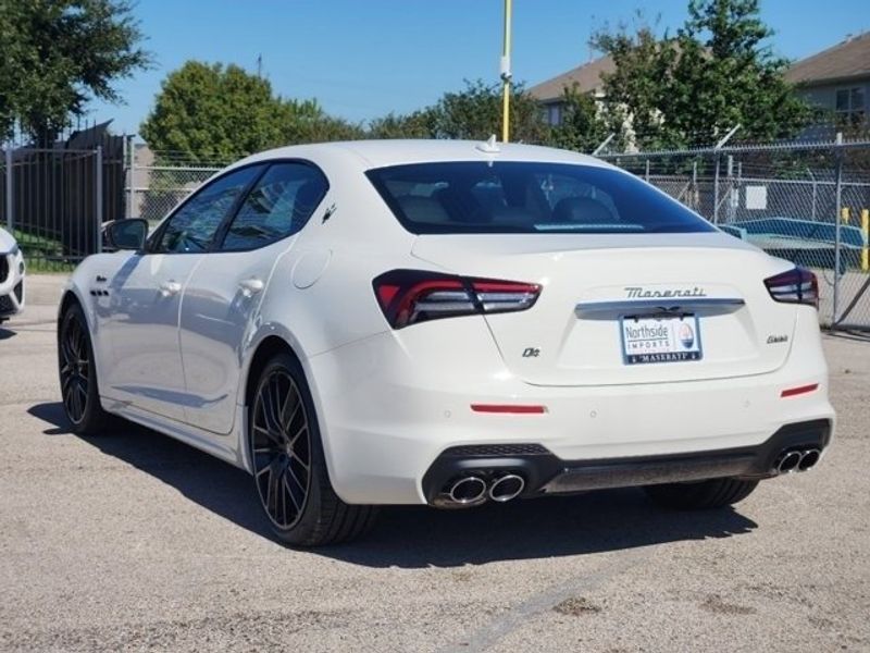 2024 Maserati Ghibli Modena in a White exterior color and Black/Redinterior. Northside Imports Houston 281-475-4549 northsideimportshouston.com 