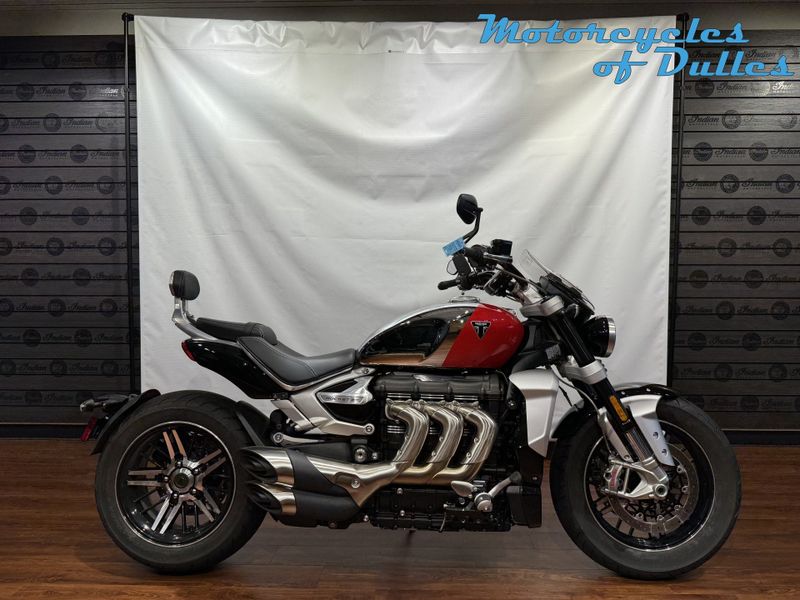 2023 Triumph Rocket 3 GT Chrome  in a Chrome/Diablo Red exterior color. Motorcycles of Dulles 571.934.4450 motorcyclesofdulles.com 