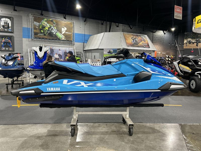 2025 Yamaha VX DELUXE W/AUDIO  in a CYAN/AZURE BLUE exterior color. Del Amo Motorsports of Redondo Beach (424) 390-7811 delamomotorsports.com 