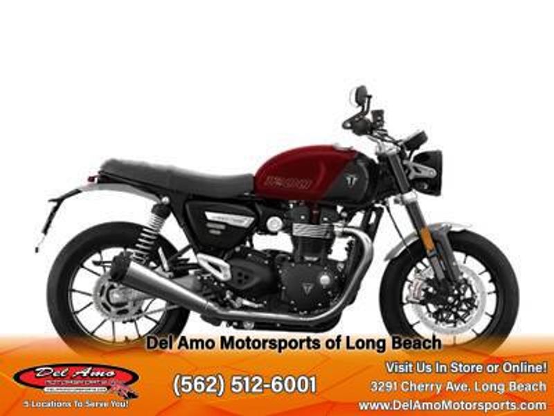 2024 Triumph SPEED TWIN 1200  in a CARNIVAL RED/STORM GREY exterior color. Del Amo Motorsports of Long Beach (562) 362-3160 delamomotorsports.com 