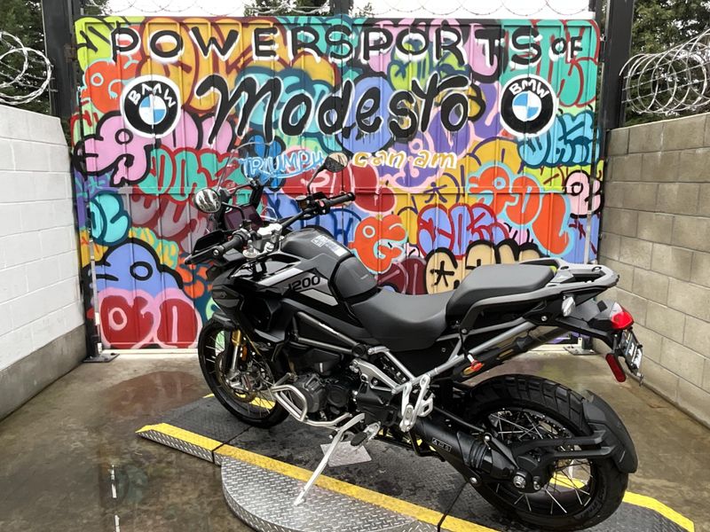 2023 Triumph TIGER 1200 in a SAPPHIRE BLACK exterior color. BMW Motorcycles of Modesto 209-524-2955 bmwmotorcyclesofmodesto.com 