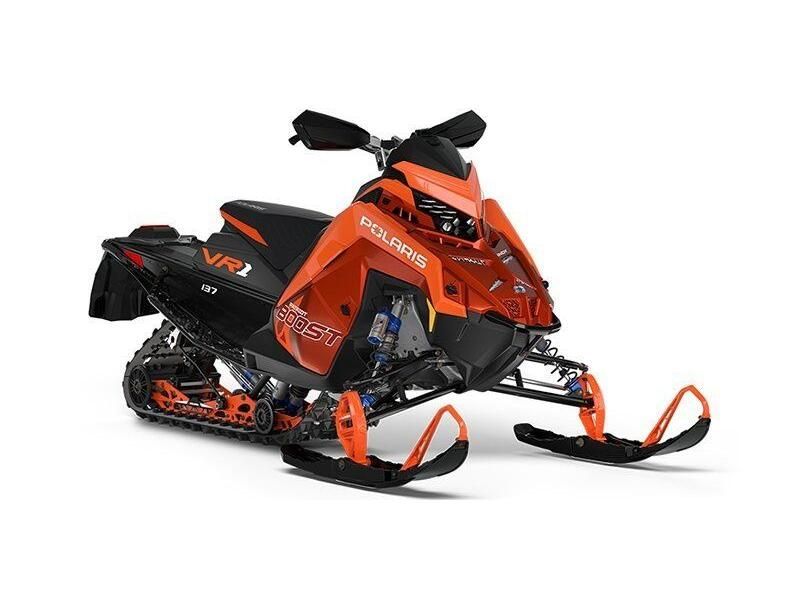 2024 Polaris INDY VR1 in a Matte Orange Metallic/Orange Burst exterior color. New England Powersports 978 338-8990 pixelmotiondemo.com 