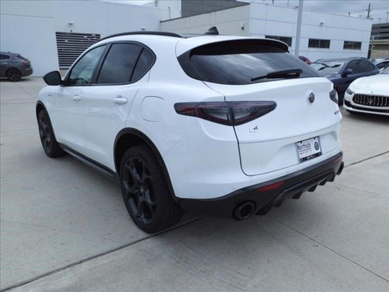 2024 Alfa Romeo Stelvio Veloce in a Alfa White exterior color and Blackinterior. Northside Imports Houston 281-475-4549 northsideimportshouston.com 