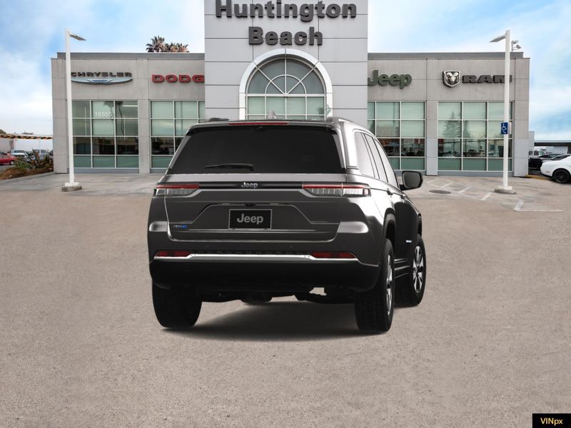 2023 Jeep Grand Cherokee 4xe Base 4x4 in a Baltic Gray exterior color and Global Blackinterior. BEACH BLVD OF CARS beachblvdofcars.com 