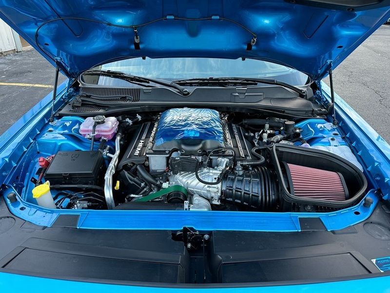 2023 Dodge Challenger Srt Demon in a B5 Blue Pearl Coat exterior color and Blackinterior. Marina Chrysler Dodge Jeep RAM (855) 616-8084 marinadodgeny.com 