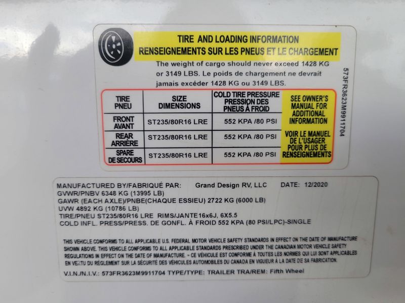 Used 2021 GRAND DESIGN M-320MKS Image 29