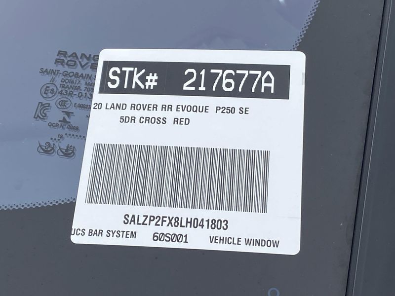 Used 2020 Land Rover Range Rover Evoque SEImage 33