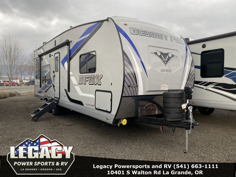 2024 DESERT FOX 27FS  in a MIRAGE exterior color. Legacy Powersports 541-663-1111 legacypowersports.net 