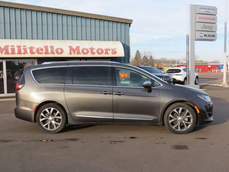 2019 Chrysler Pacifica Limited 4dr Mini Van in a Pewter exterior color and Blackinterior. Militello Motors ​507-200-4344 militellomotors.net 