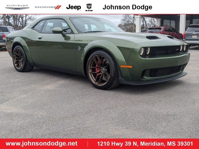 2023 Dodge Challenger Srt Hellcat Widebody Jailbreak in a F8 Green exterior color and Blackinterior. Johnson Dodge 601-693-6343 pixelmotiondemo.com 
