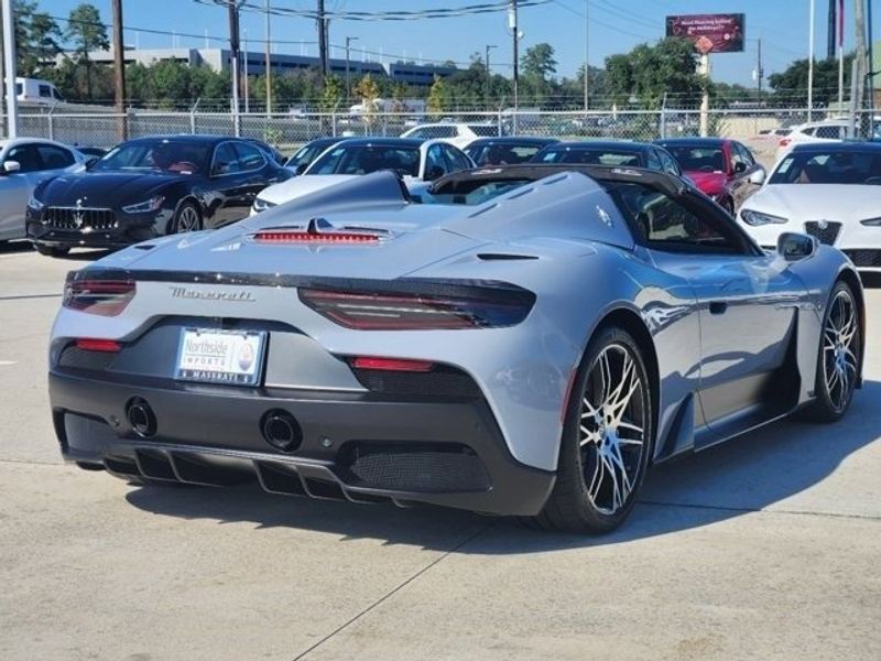 2023 Maserati MC20  in a Grey exterior color and Nero/Blu Newinterior. Northside Imports Houston 281-475-4549 northsideimportshouston.com 