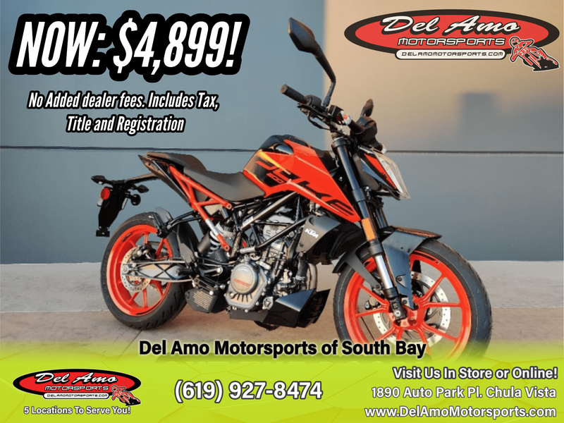 2023 KTM 200 DUKE  in a ORANGE exterior color. Del Amo Motorsports of South Bay (619) 547-1937 delamomotorsports.com 