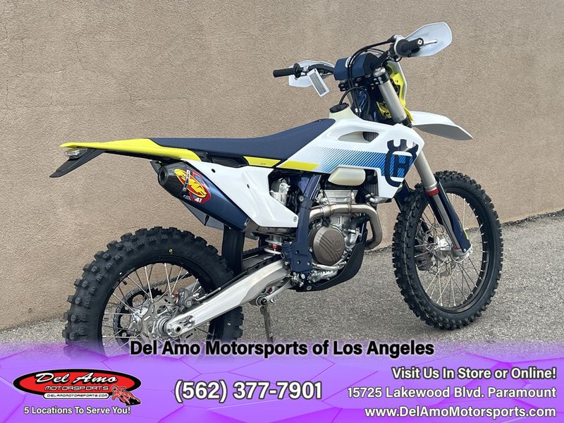 2024 HUSQVARNA FE 350S  in a WHITE exterior color. Del Amo Motorsports of Los Angeles (562) 262-9181 delamomotorsports.com 