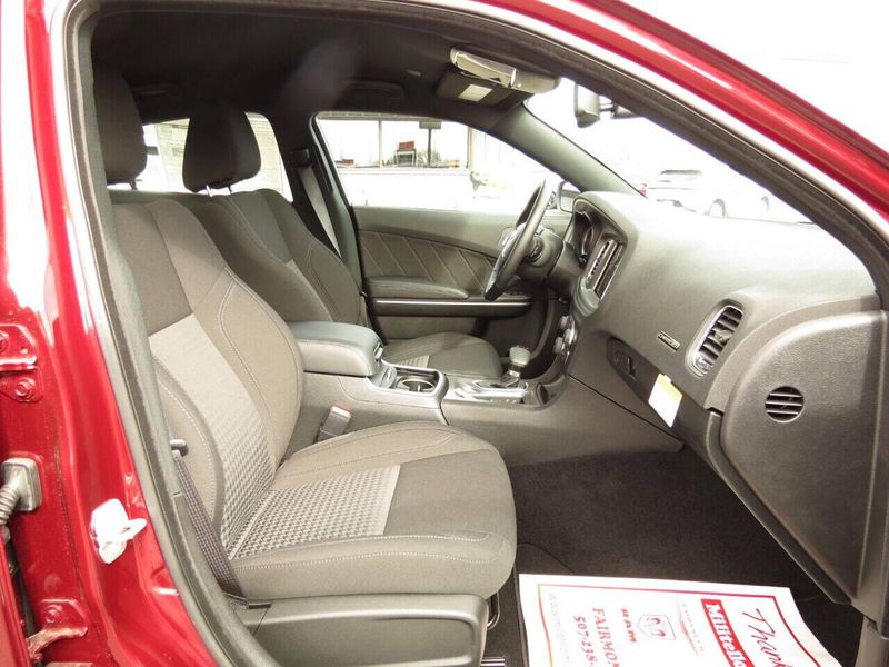 2023 Dodge Charger SXT Awd in a Octane Red exterior color and Blackinterior. Militello Motors ​507-200-4344 militellomotors.net 