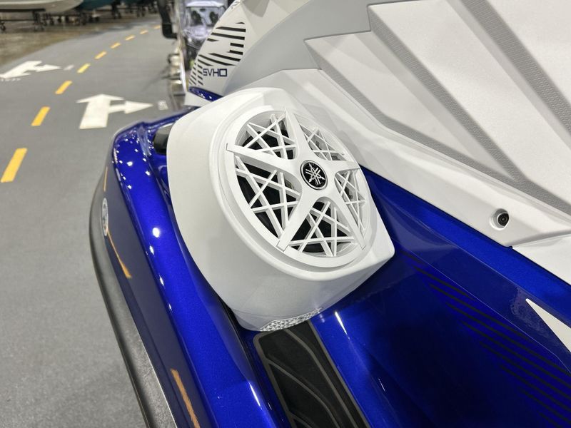 2025 Yamaha GP SVHO W/AUDIO  in a WHITE/RACING BLUE exterior color. Del Amo Motorsports of Redondo Beach (424) 390-7811 delamomotorsports.com 