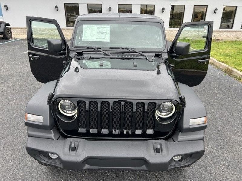 2023 Jeep Wrangler 2-door Sport S 4x4 in a Black Clear Coat exterior color and Blackinterior. Lakeshore CDJR Seaford 302-213-6058 lakeshorecdjr.com 