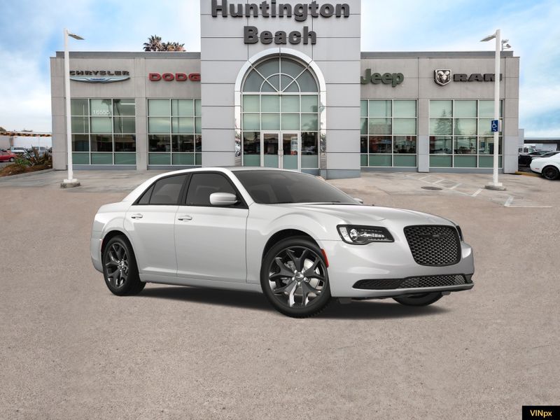 2023 Chrysler 300 Touring in a Bright White exterior color and Blackinterior. BEACH BLVD OF CARS beachblvdofcars.com 