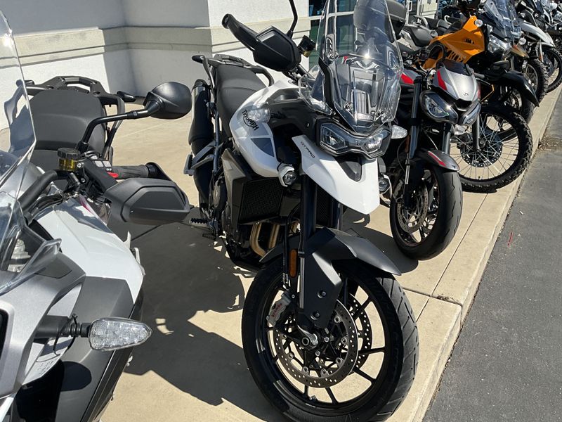 2023 Triumph TIGER 900 GT PRO in a Pure White exterior color. BMW Motorcycles of Modesto 209-524-2955 bmwmotorcyclesofmodesto.com 