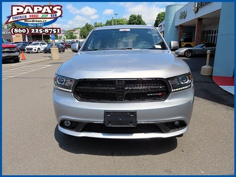 2020 Dodge Durango GT Plus in a Billet Metallic Clear Coat exterior color and Blackinterior. Papas Jeep Ram In New Britain, CT 860-356-0523 papasjeepram.com 