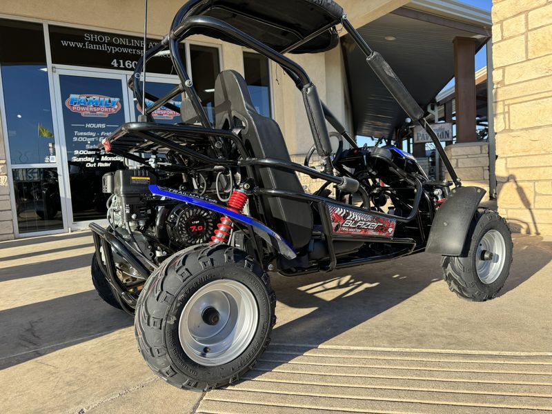 2024 TRAILMASTER BLAZER 200R BLUE  in a BLUE exterior color. Family PowerSports (877) 886-1997 familypowersports.com 