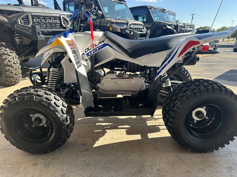 2025 Polaris OUTLAW 110 EFI BRIGHT WHITE AND BLUEImage 5