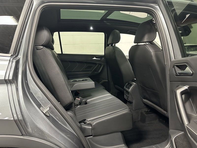 2023 Volkswagen Tiguan SE R-Line Black in a Platinum Gray Metallic exterior color and Black Heated Seatsinterior. Schmelz Countryside Alfa Romeo and Fiat (651) 968-0556 schmelzfiat.com 