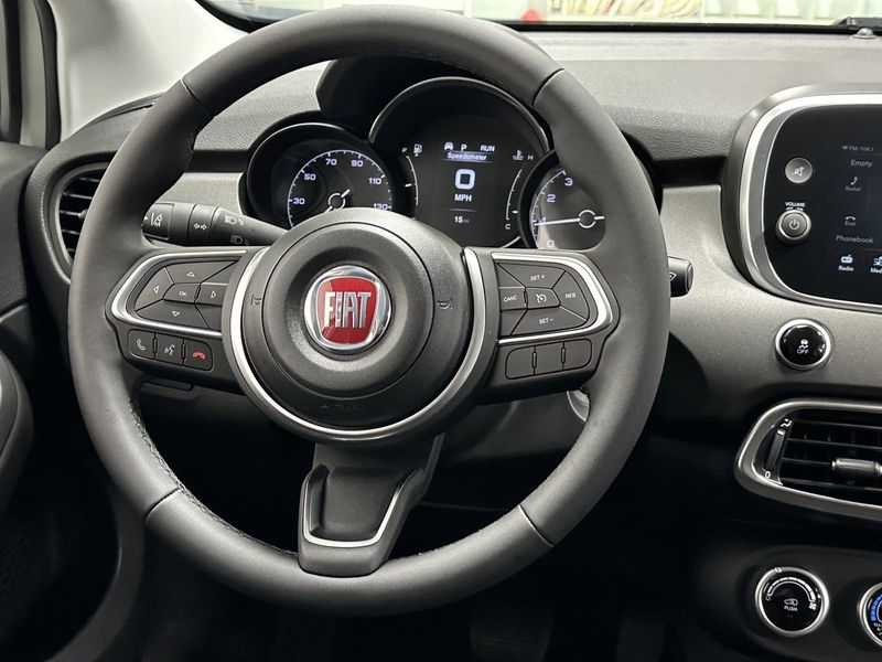 2023 Fiat 500x Pop Awd in a Bianco Gelato (White Clear Coat) exterior color and Blackinterior. Schmelz Countryside Alfa Romeo and Fiat (651) 968-0556 schmelzfiat.com 