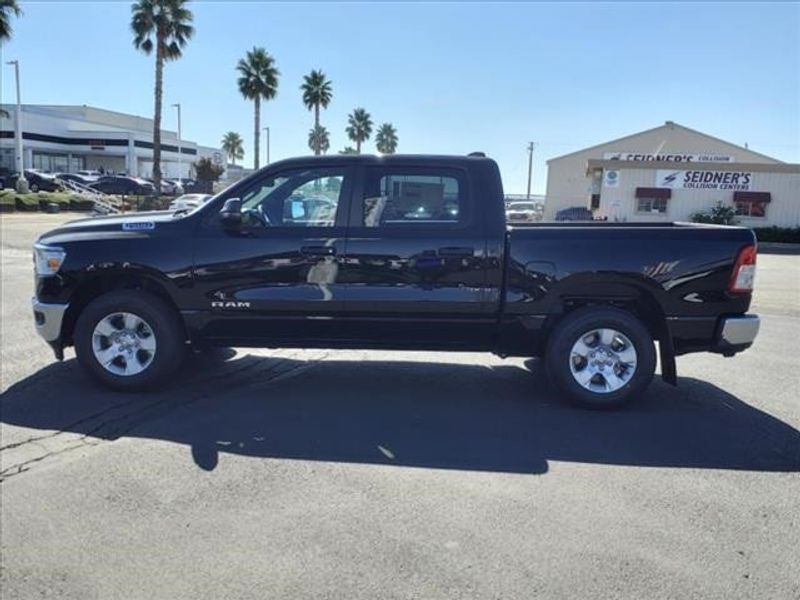 2024 RAM 1500 Big Horn Lone Star in a Diamond Black Crystal Pearl Coat exterior color and Blackinterior. Perris Valley Auto Center 951-657-6100 perrisvalleyautocenter.com 