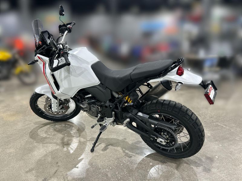 New 2025 Ducati Desertx  in a STAR WHITE SILK exterior color. Del Amo Motorsports of Redondo Beach (424) 390-7811 delamomotorsports.com 