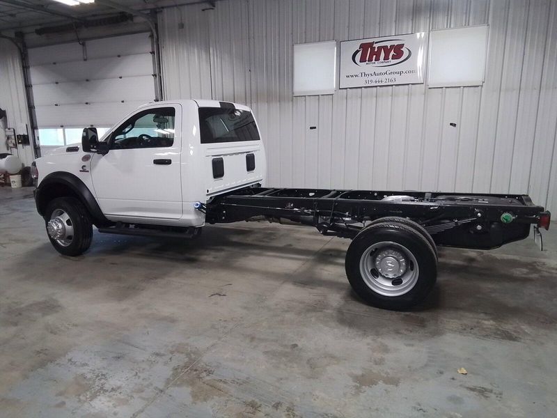 2024 RAM 5500 Chassis Cab Tradesman in a Bright White Clear Coat exterior color and Diesel Gray/Blackinterior. Thys Motor Company 319-318-6640 pixelmotiondemo.com 