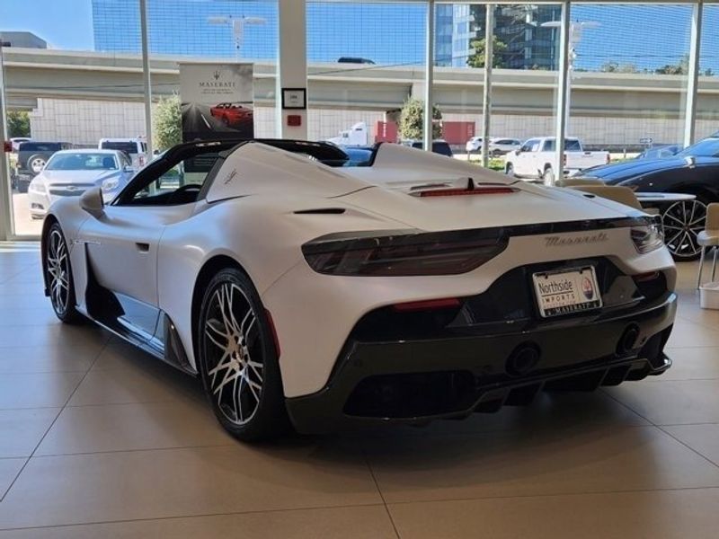 2023 Maserati MC20  in a White exterior color and Nero/Gritiointerior. Northside Imports Houston 281-475-4549 northsideimportshouston.com 