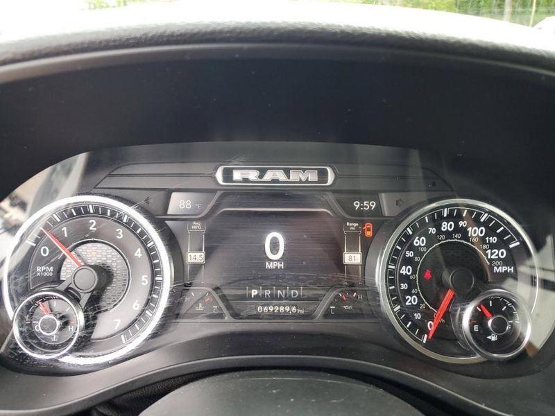 2020 RAM 1500 Laramie in a Bright White Clear Coat exterior color and Blackinterior. Johnson Dodge 601-693-6343 pixelmotiondemo.com 