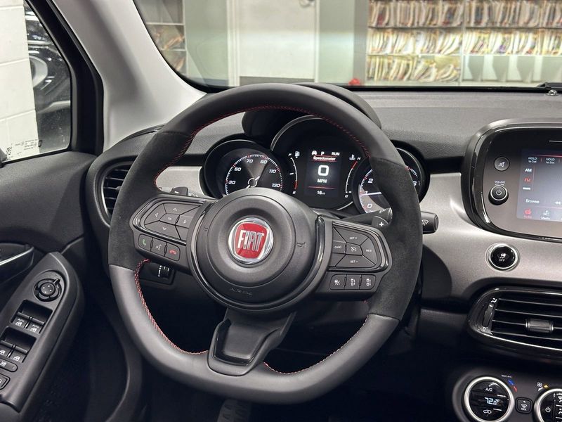 2023 Fiat 500x Sport Awd in a Nero Cinema (Black Clear Coat) exterior color and Blackinterior. Schmelz Countryside Alfa Romeo and Fiat (651) 968-0556 schmelzfiat.com 