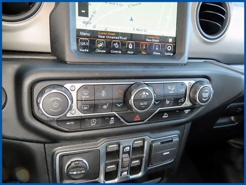 2021 Jeep Gladiator Sport in a Hydro Blue Pearl Coat exterior color and Blackinterior. Papas Jeep Ram In New Britain, CT 860-356-0523 papasjeepram.com 
