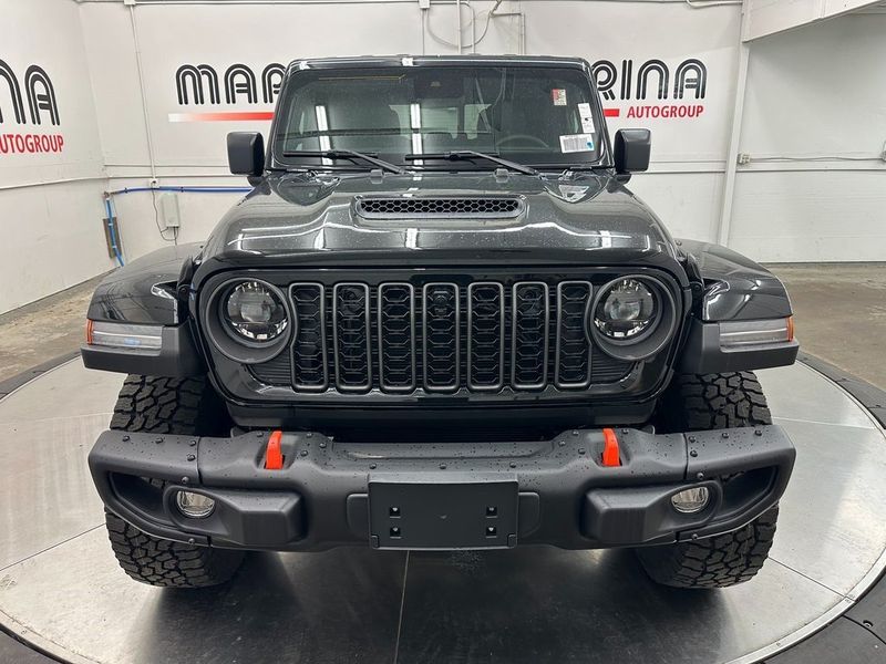 2024 Jeep Gladiator Mojave X 4x4 in a Black Clear Coat exterior color. Marina Chrysler Dodge Jeep RAM (855) 616-8084 marinadodgeny.com 