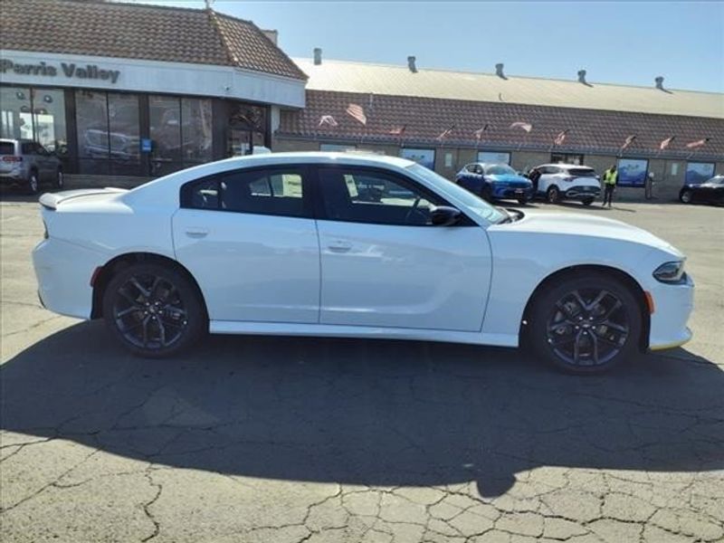 2023 Dodge Charger Gt Rwd in a White Knuckle exterior color and Blackinterior. Perris Valley Chrysler Dodge Jeep Ram 951-355-1970 perrisvalleydodgejeepchrysler.com 