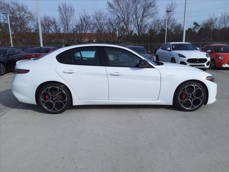 2024 Alfa Romeo Giulia Veloce in a Alfa White exterior color and Blackinterior. Northside Imports Houston 281-475-4549 northsideimportshouston.com 