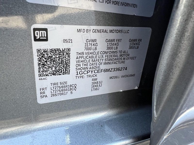 Used 2021 Chevrolet Silverado 1500 Custom Trail Boss