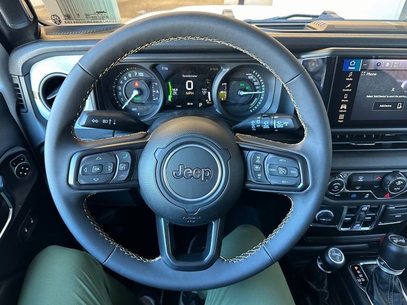 2024 Jeep Wrangler 4-door Sport S 4xe in a Bright White Clear Coat exterior color and Blackinterior. Marina Auto Group (855) 564-8688 marinaautogroup.com 