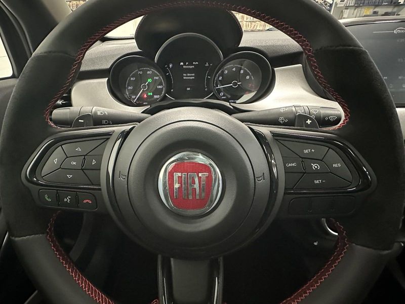 2022 Fiat 500X Sport AWD w/Sunroof in a Nero Cinema (Black Clear Coat) exterior color and Black Heated Seatsinterior. Schmelz Countryside SAAB (888) 558-1064 stpaulsaab.com 