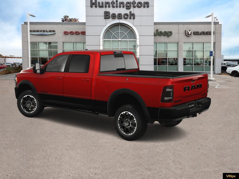 2023 RAM 2500 Power Wagon Rebel Crew Cab 4x4 in a Flame Red exterior color and Blackinterior. BEACH BLVD OF CARS beachblvdofcars.com 