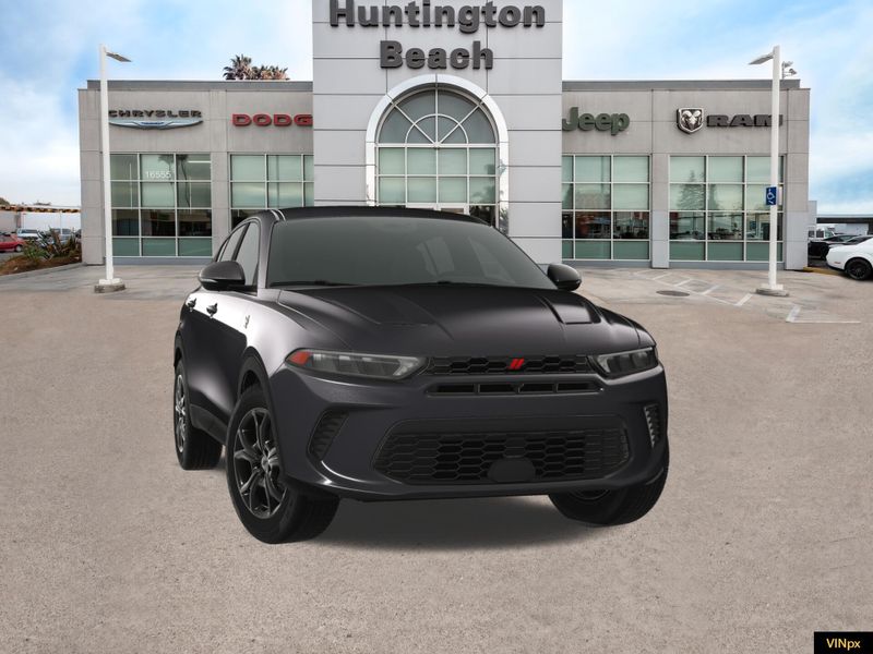 2024 Dodge Hornet R/T Plus AWD in a Gray Cray exterior color and Blackinterior. BEACH BLVD OF CARS beachblvdofcars.com 