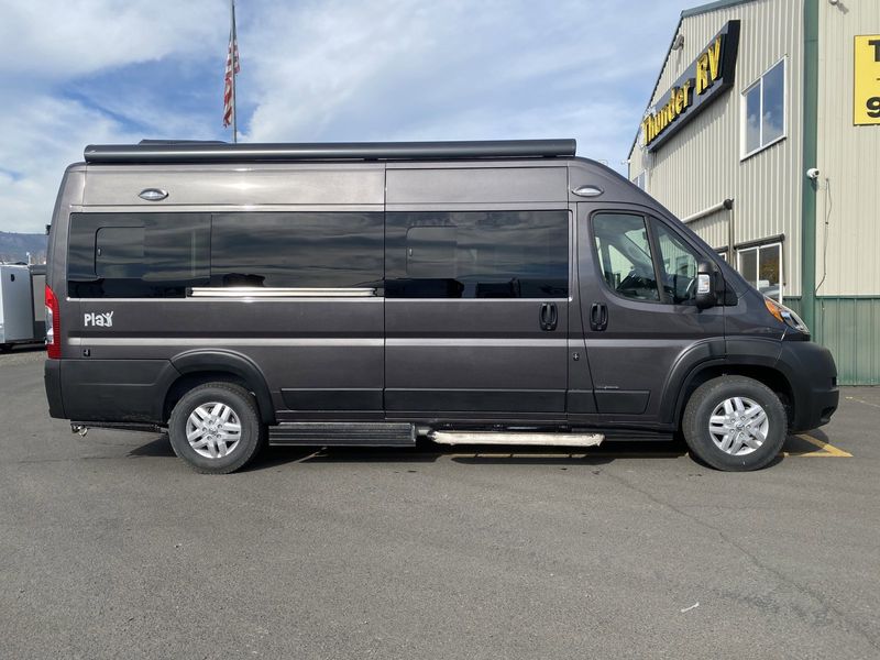 2023 ROADTREK Play  in a Granite Crystal Metallic Clear Coat exterior color and Blackinterior. Legacy Powersports 541-663-1111 legacypowersports.net 