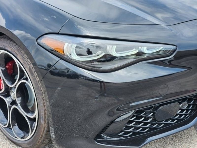 2024 Alfa Romeo Giulia Veloce Rwd in a Vulcano Black Metallic exterior color and Blackinterior. Northside Alfa Romeo of Houston 281-475-4549 alfaromeousaofnorthhouston.com 