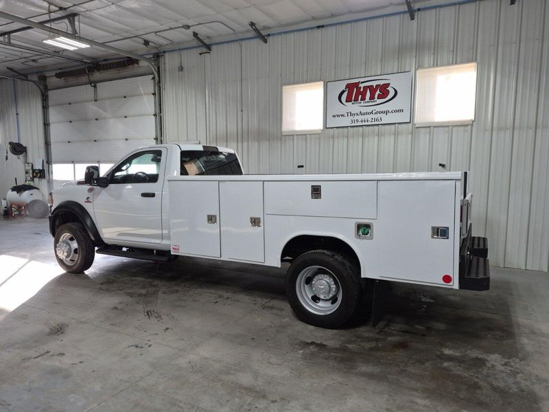 2024 RAM 5500 Chassis Cab Tradesman in a Bright White Clear Coat exterior color and Diesel Gray/Blackinterior. Thys Motor Company 319-318-6640 pixelmotiondemo.com 